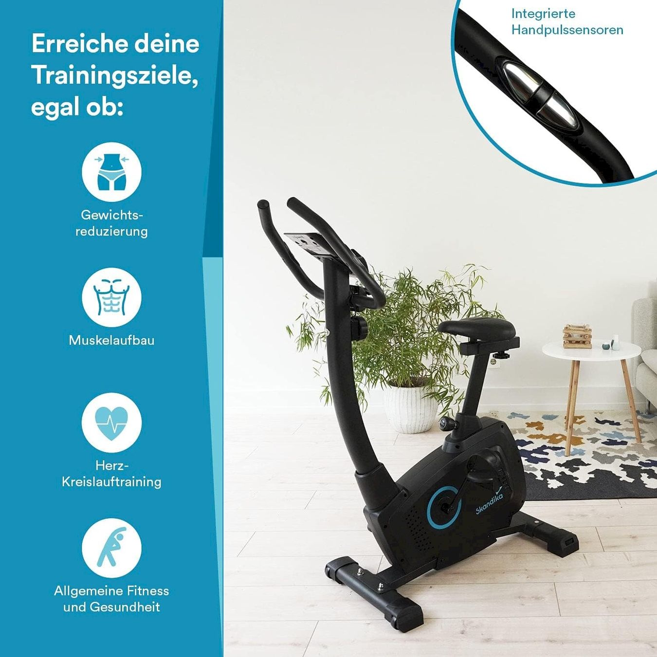 Vélos d'appartement: Skandika Ergometer Bragi schwarz – Neuf avec emballage d'origine à Bottighofen par zaap 7