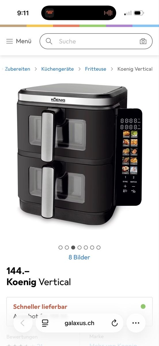 Elettrodomestici da cucina: Koenig Vertical Air Fryer - Double Basket – Nuovo e nell'imballaggio originale da Lenzburg venduto da sad_8mbt 1