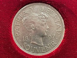 (61) 1 Peso Kuba 1897 "Souvenir"