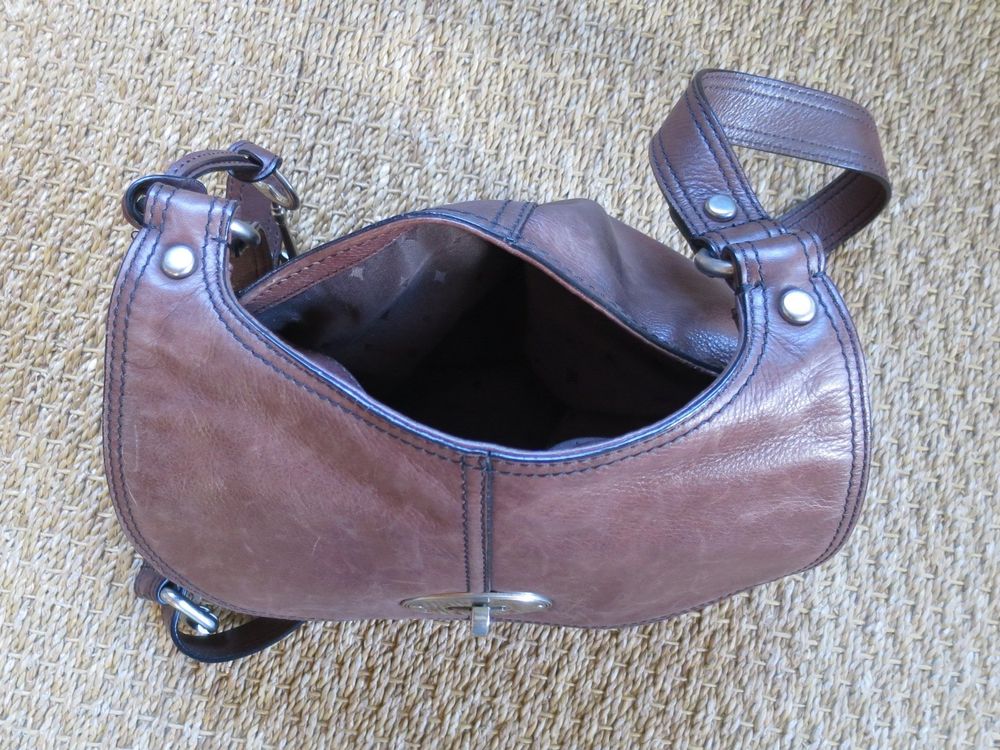 Fauteuil en cuir véritable marron