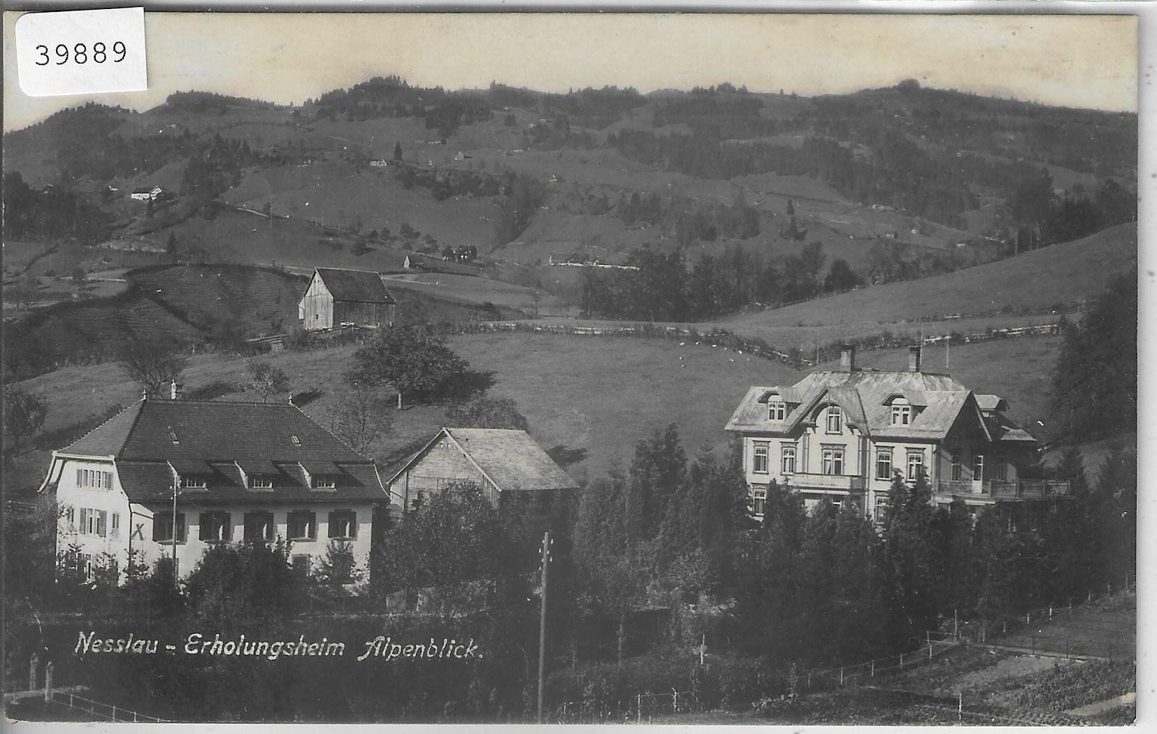Cartoline postali: Nesslau - Erholungsheim Alpenblick – Usato da Ettingen venduto da Kartenplanet