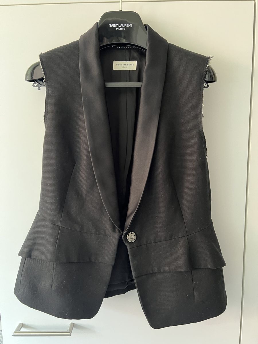 Gilet & Giacche senza maniche: Dries Van Noten Smoking Weste Grösse FR38 – Usato da Zürich venduto da Mbraunschweig