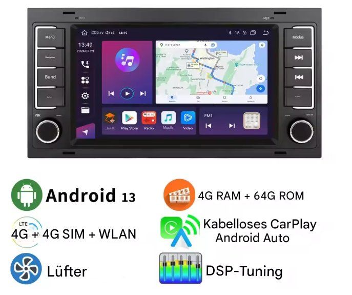 Sistemi audio & multimediali: VW Touareg 7L & Multivan T5 (2003-2015) Multimedia Player – Nuovo e nell'imballaggio originale da Chur venduto da shop.chur