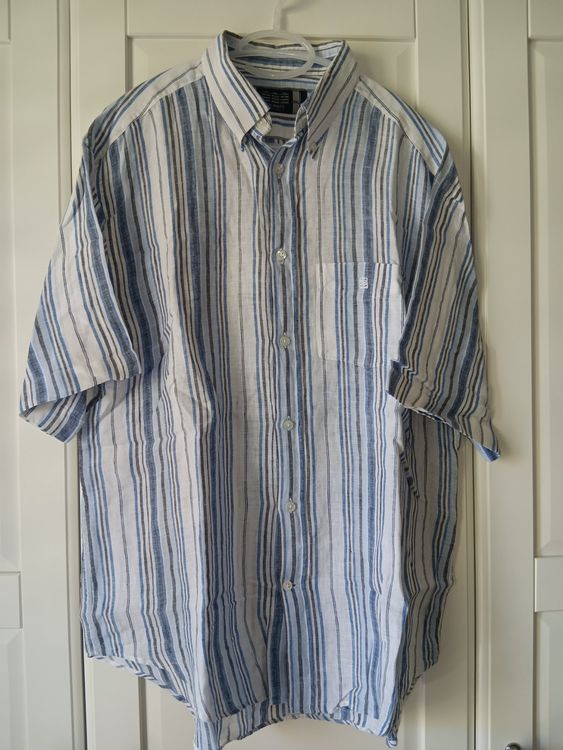 SERGE BLANCO "15" Chemise en lin / Leinen Hemd XXL 1