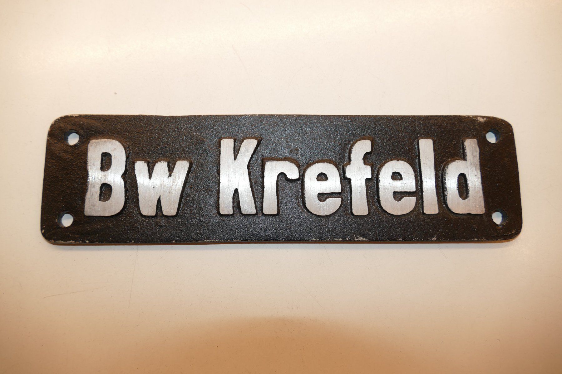 Modellini di ferrovie: Original Schild Bw Krefeld – Usato da Niederhasli venduto da rail-duerst
