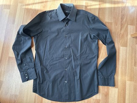 Hugo Boss Hemd Gr. 39 Regular Fit schwarz