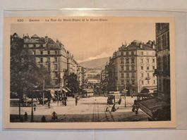 Ancienne CP de Genève  - Rue du Mont Blanc 1894