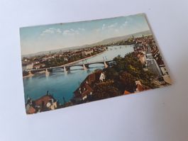 BASEL - PANORAMA vom ST.JOHANN TURM - 3 RHEIN BRUECKEN