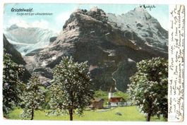 Grindelwald 1903 - Litho - Cachet Hôtel Bahnhof Terminus