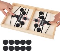 Brettspiel Holz Schnell Sling Puck Match-Spiel Bouncing