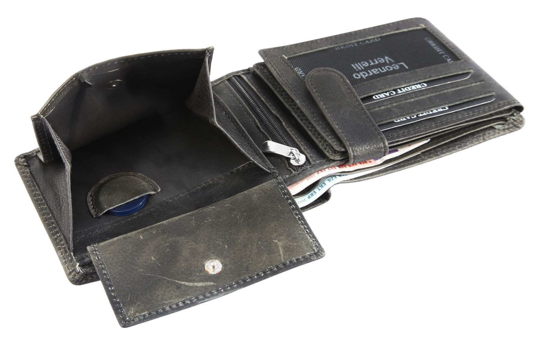 Brieftaschen: Leonardo Geldbörse Echtleder RFID Safe Format 12 x 9.5 cm, s – Neu und originalverpackt aus Wittenbach von uhrenshop24swiss 4