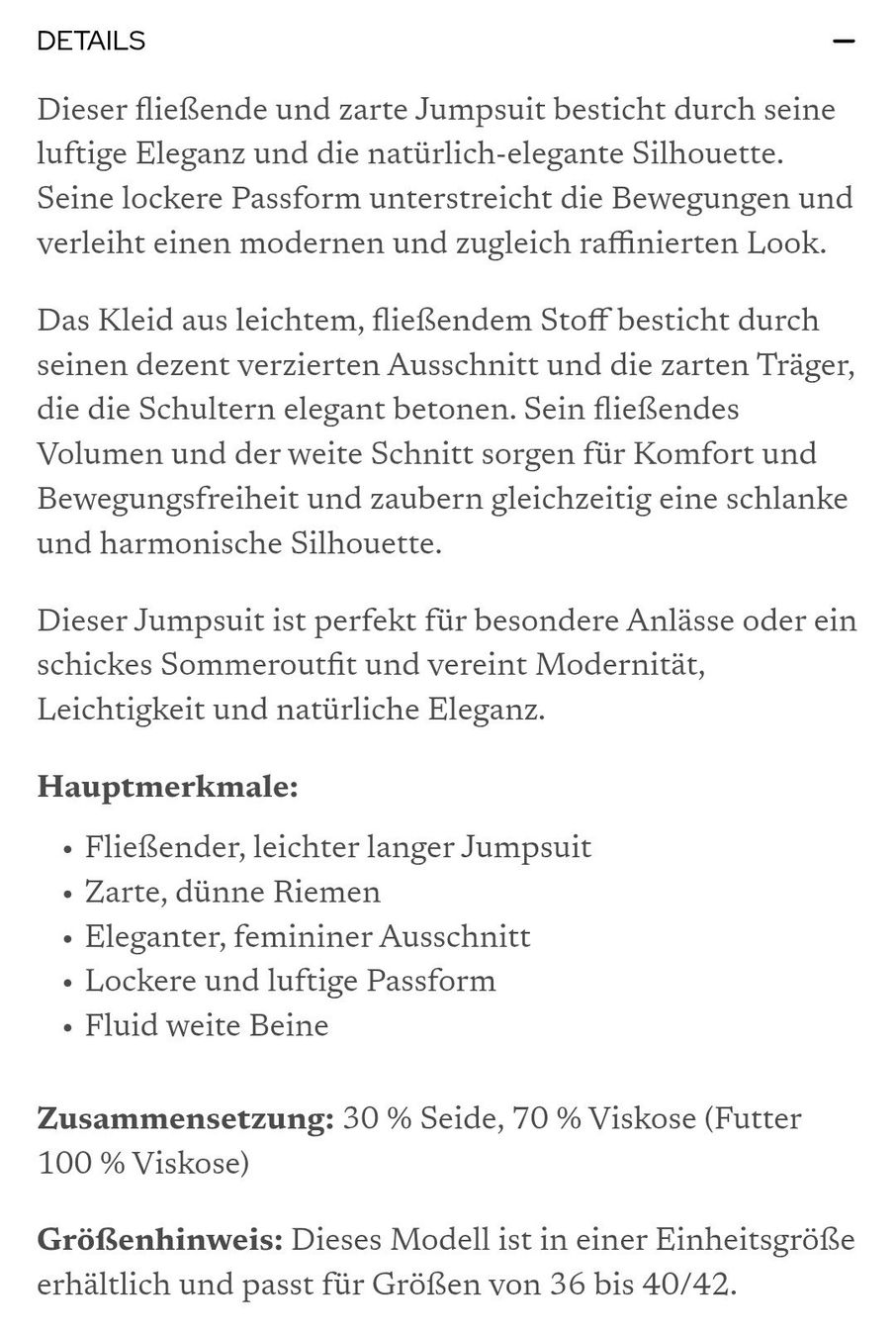 Tute: Max&Enjoy Paris Seide Jumpsuit – Usato da Chur venduto da djovanna 7