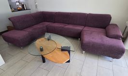 Grosse Polstergruppe U-Form mit Chaise Longe und Salontisch