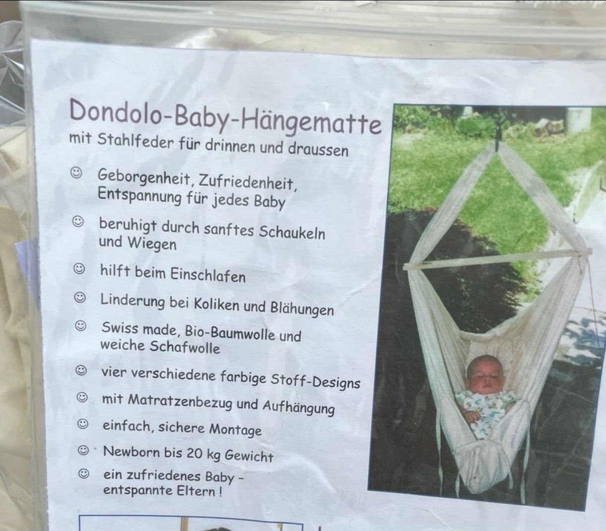 Wippen & Schaukeln: Dondolo Baby Hängematte – Gebraucht aus Aarberg von barloomy 1