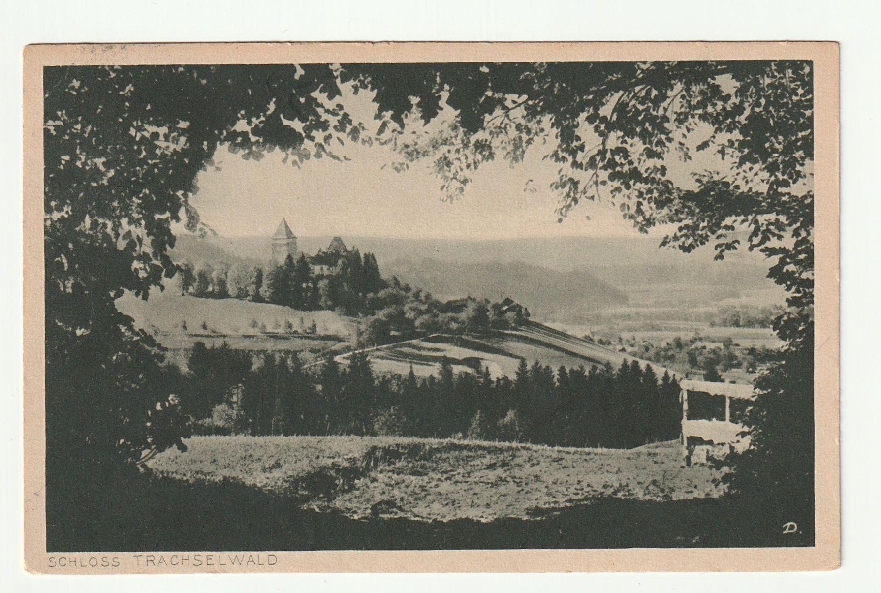 Cartes postales: Ansichtskarte 1924 Schloss Trachselwald mit Umrandung – D'occasion à St. Gallen par Ricardo_Deals