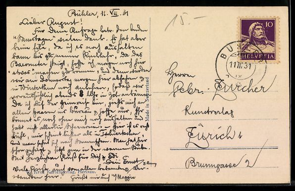 Cartoline postali: AK Bühler, Ortsansicht – Usato da Berlin venduto da bartko-reher 1