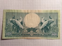 10 Rupiah Banknote Indonesien, 1959, AU
