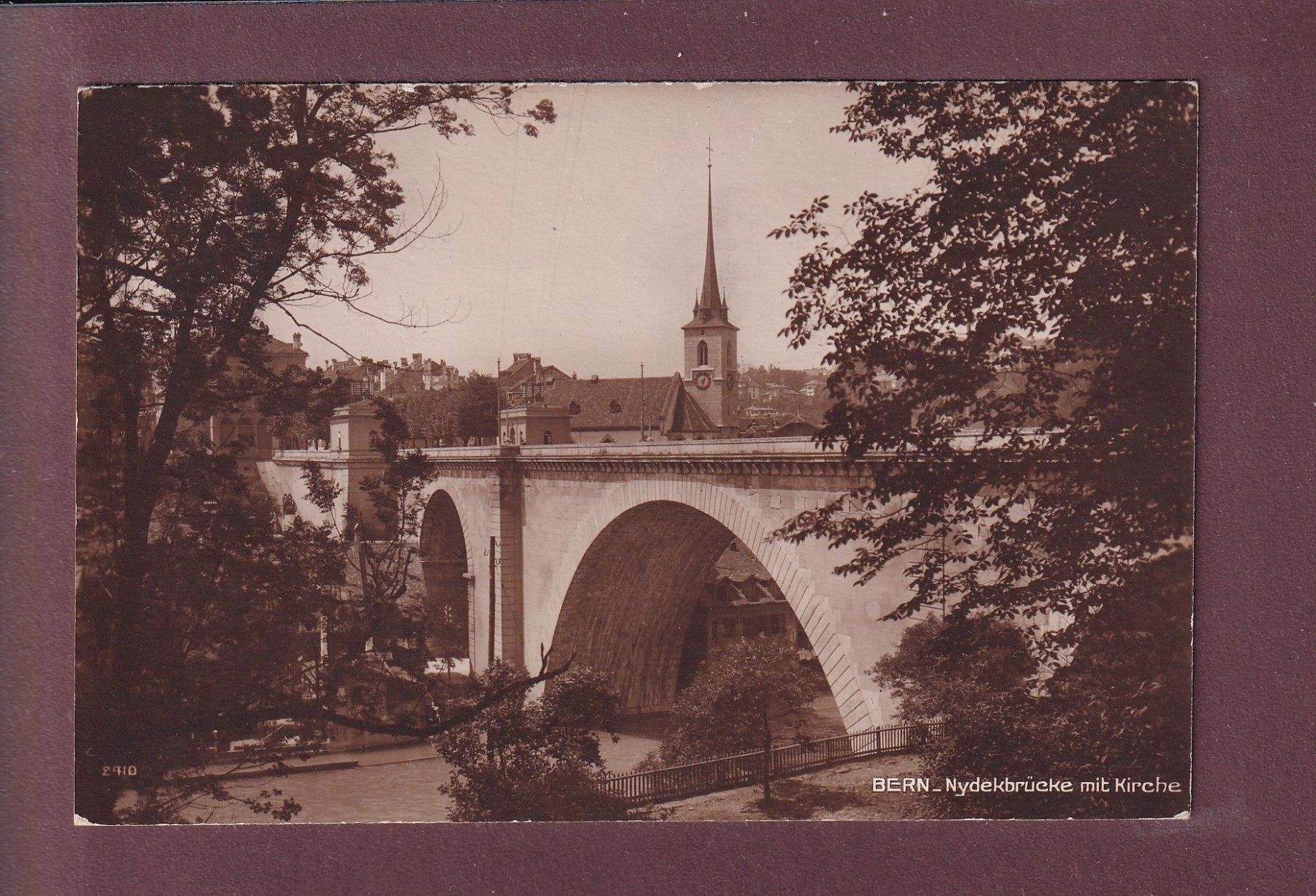 Cartes postales: BERN - Nydeckbrücke - Kirche - 1923 – D'occasion à Pully par nicecards