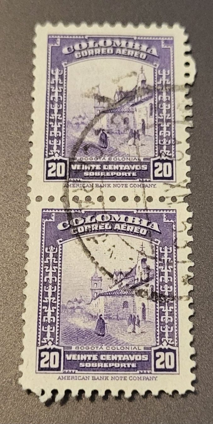 Tutti i francobolli: Kolumbien 1948 alte briefmarke – Usato da St Gallen venduto da Stampsalshobby