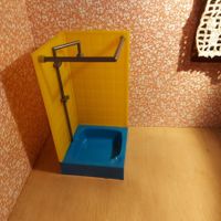 Puppenhaus Artikel Dusche 1950er/60er Vintage