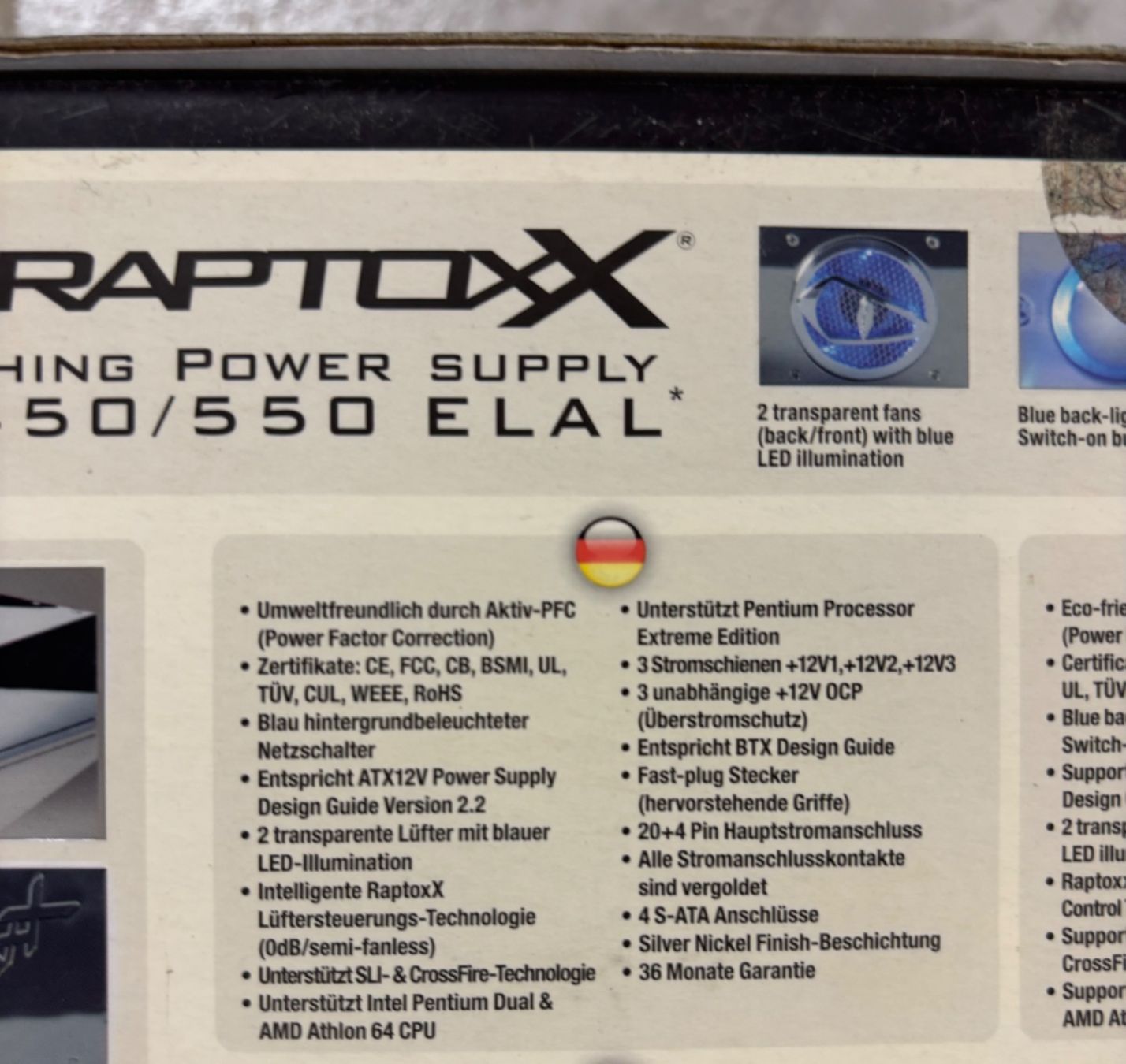 Componenti elettronici: Raptoxx RT-450/550 ELAL PC Netzteil – Usato da Suhr venduto da twt_gb7n 1