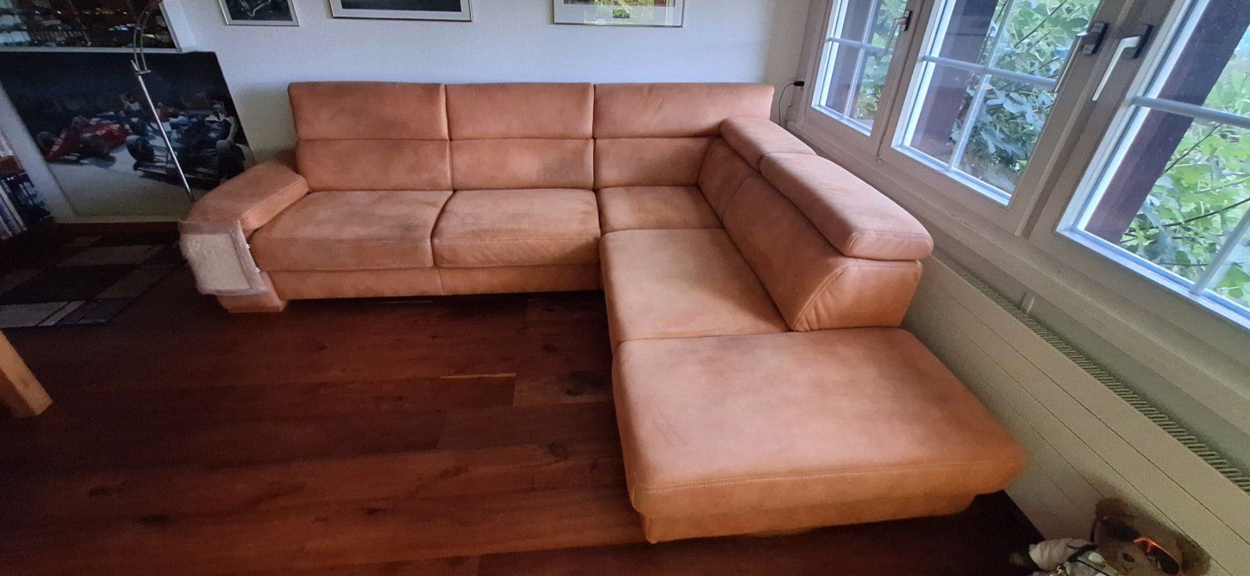 Divani: Polstergarnitur /Ecksofa Microfaser Braun 175cm x 230cm – Usato da Rebstein venduto da Type25 1