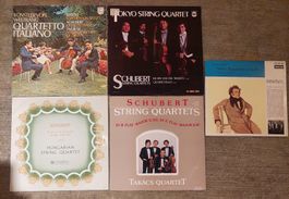 5 LPs mit Streichquartetten von Schubert