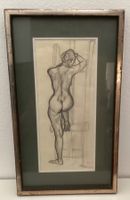 Bleistiftzeichnung Akt original von Edward Stasack 1974