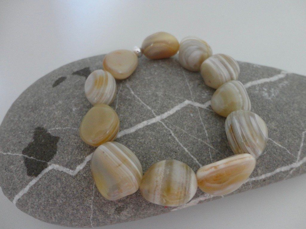 Bracciali & Braccialetti: Armband - Botswana-Achat – Nuovo (secondo la descrizione) da Biberist venduto da tl-schmuck 1