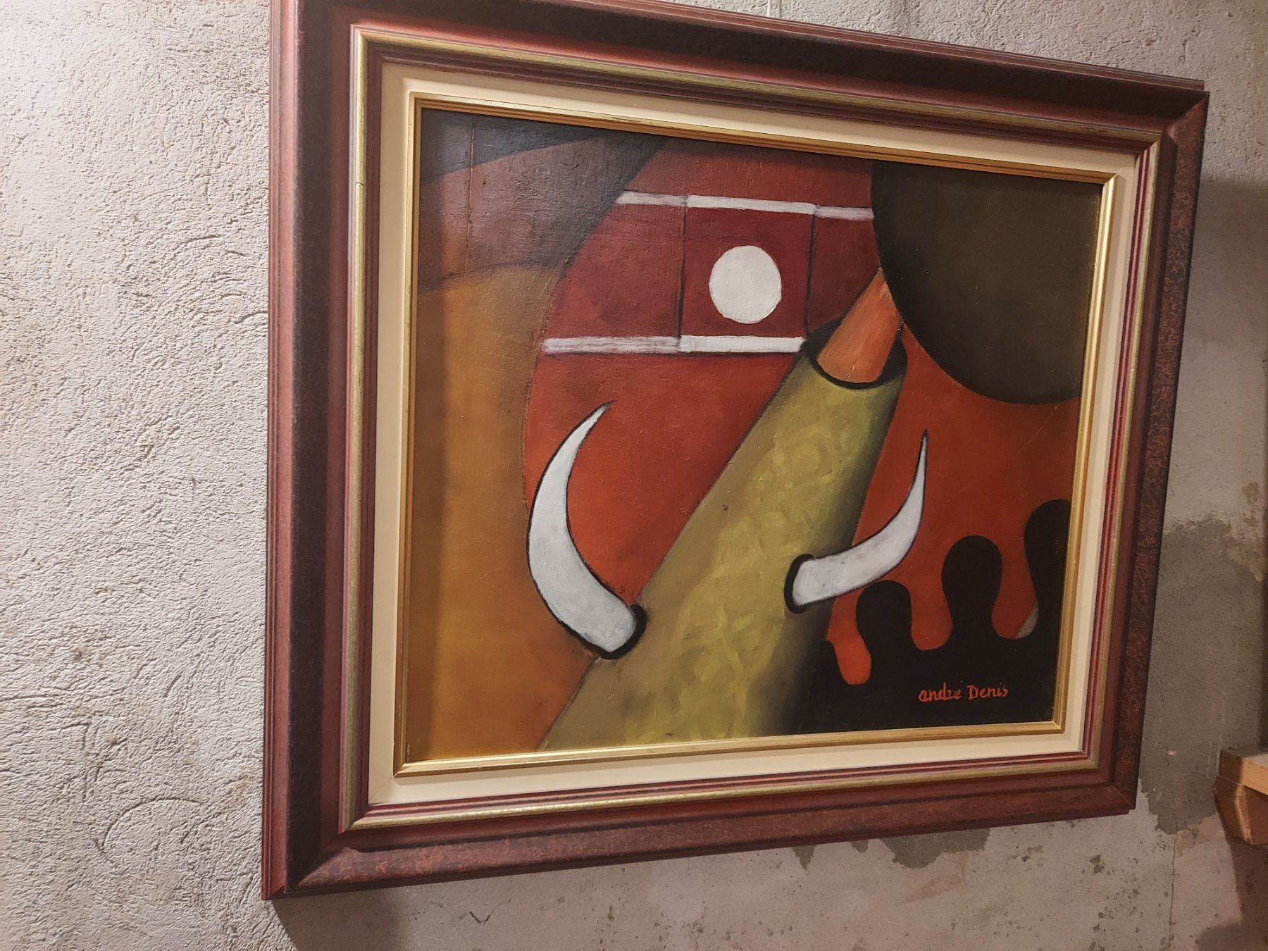 Gemälde: Abstract Dark Nature Morte Art - Medium Size Painting – Gebraucht aus Jongny von lie_v6hs 1