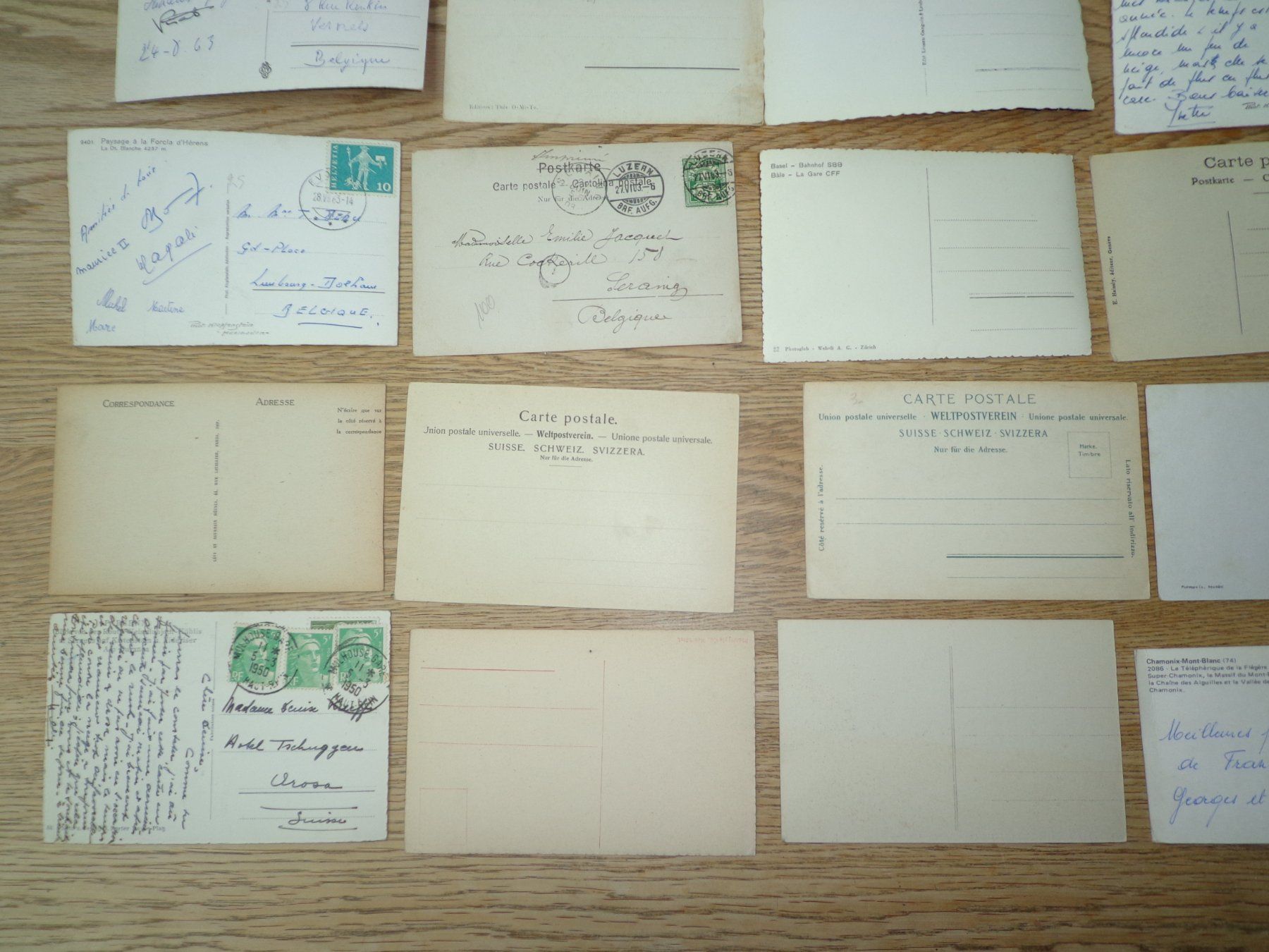 Cartoline postali: Antike Postkarten Ansichtskarten Schweiz Sammlung 20 Stück – Usato da Andeer venduto da Baerenburger 7