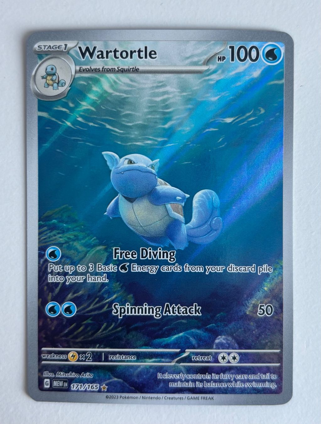 Pokémon Sammelbilder & Trading cards: Wartortle 171/165 EN – Gebraucht aus Bolligen von MattSchneider