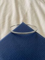 Swarovski Silberarmreif mit blauen Kristallen