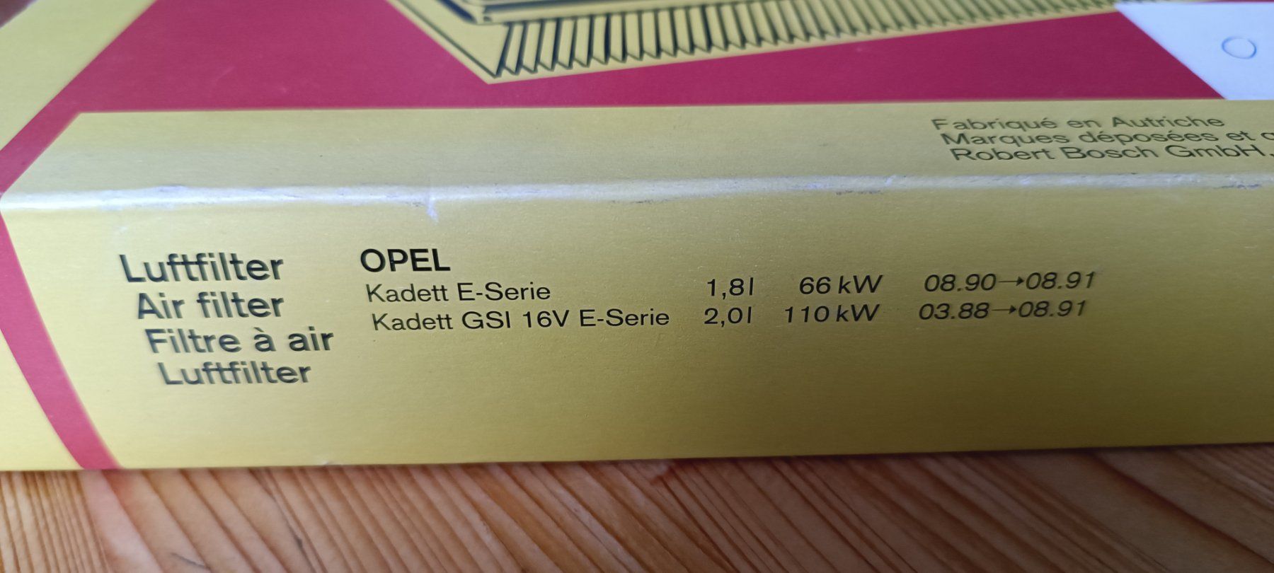Opel Toutes les pièces auto: Bosch Luftfilter Opel – Neuf avec emballage d'origine à Münchwilen TG par Gandalf126 1
