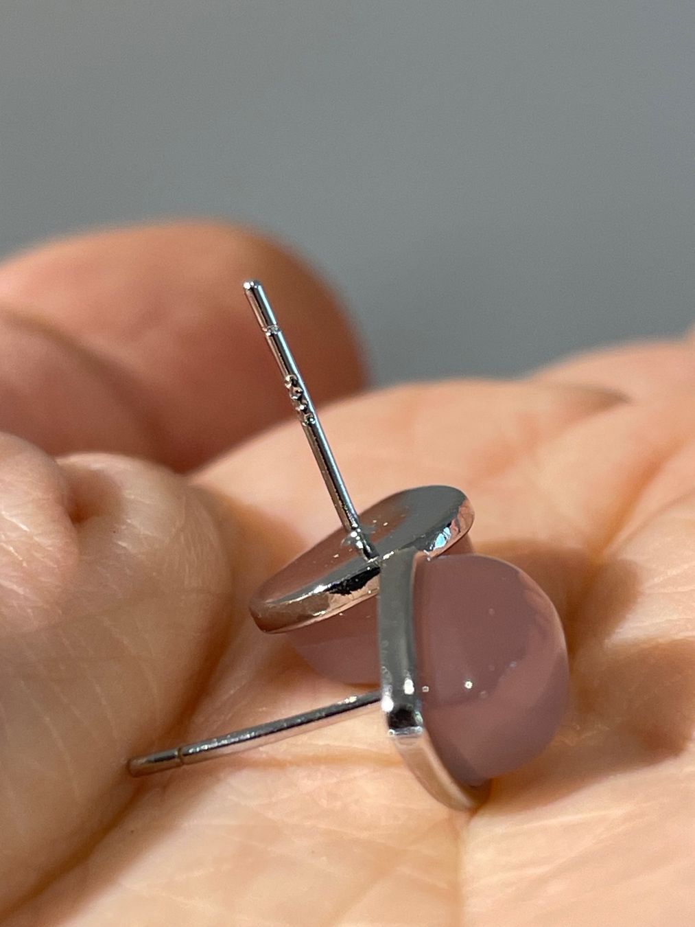 Ohrringe & -stecker: S925 Stift, Rosa-Chalcedon-Ohrstecker, Edelstein-Ohrringe – Neu und originalverpackt aus Schiers von sisikristall 2