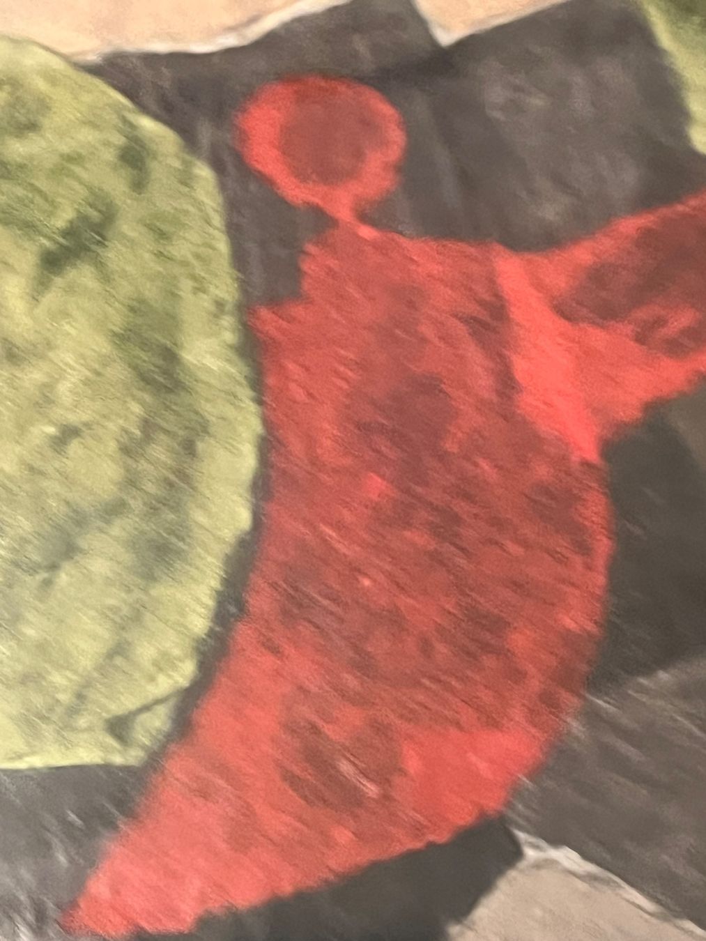 Dipinti: Abstrakte Collage, Rot & Grün, Gerahmtes Kunstdekor – Usato da Basel venduto da PAUL_ART 4