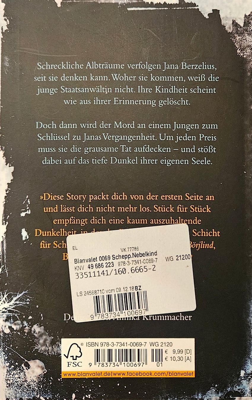 Bücher: Emelie Schepp - Nebelkind - Band 1 – Gebraucht aus Hinwil von brucha01 1
