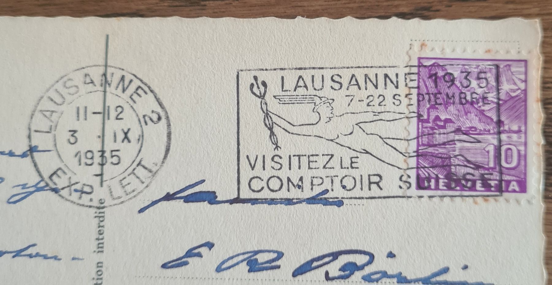 Cartoline postali: Lac Léman Ile Salagnon1935 – Usato da Ebikon venduto da Donar50 1