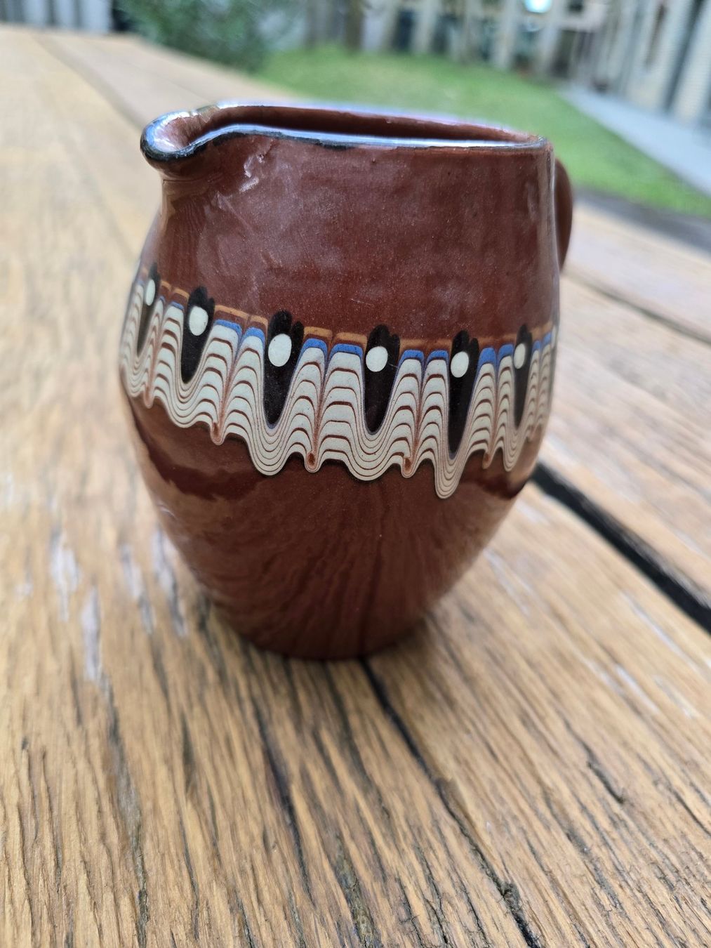 Caraffe: Keramik: Krug braun bemalt – Usato da Romanshorn venduto da Rachacha 2