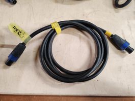Lautsprecherkabel Speakon 4-pol 2x2.5mm^2 + 2x4mm^2 2.5m