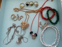 🌹Luxus Set Nr: 1🌹 Kette Armband Ohrringe Farbe:Silber/Gold