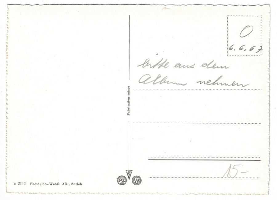 Ansichtskarten: Bülach von oben, Oldtimer, datiert 1967 – Gebraucht aus Frauenfeld von POML 1
