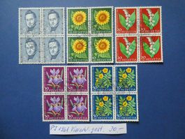 PJ 1961 Viererblöcke gestempelt