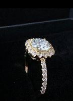 Bague argent avec diamant de moissanite de 2 ct certifié GRA