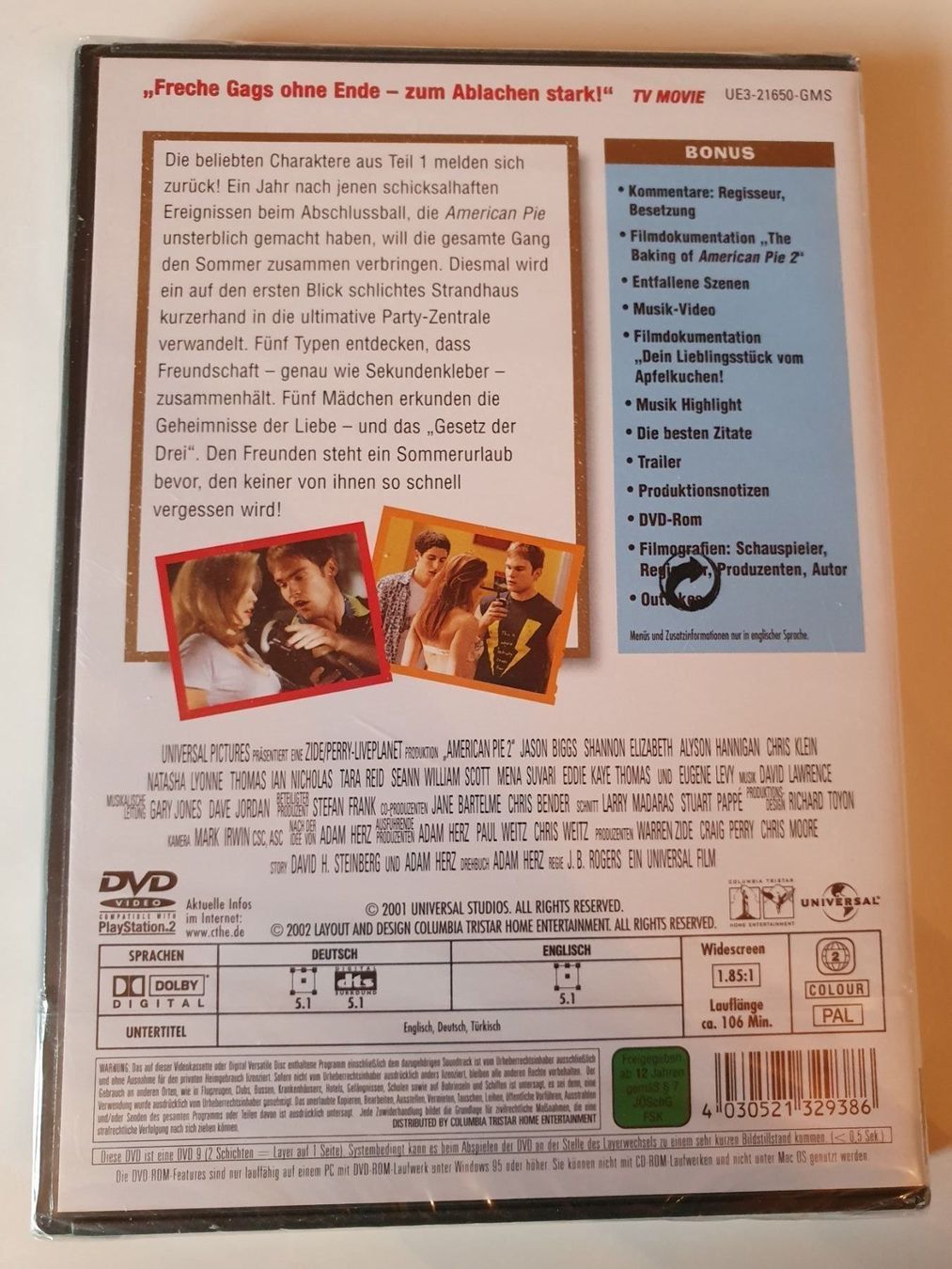 Tutti i DVDs: American Pie 2 - Collectors Edition – Nuovo e nell'imballaggio originale da Oberdorf BL venduto da BaldenEagle 1