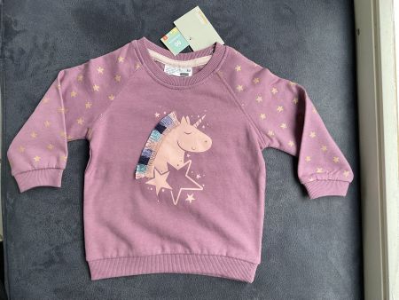 Süsses Sweatshirt Einhorn Gr. 80 (neu mit Etikett)