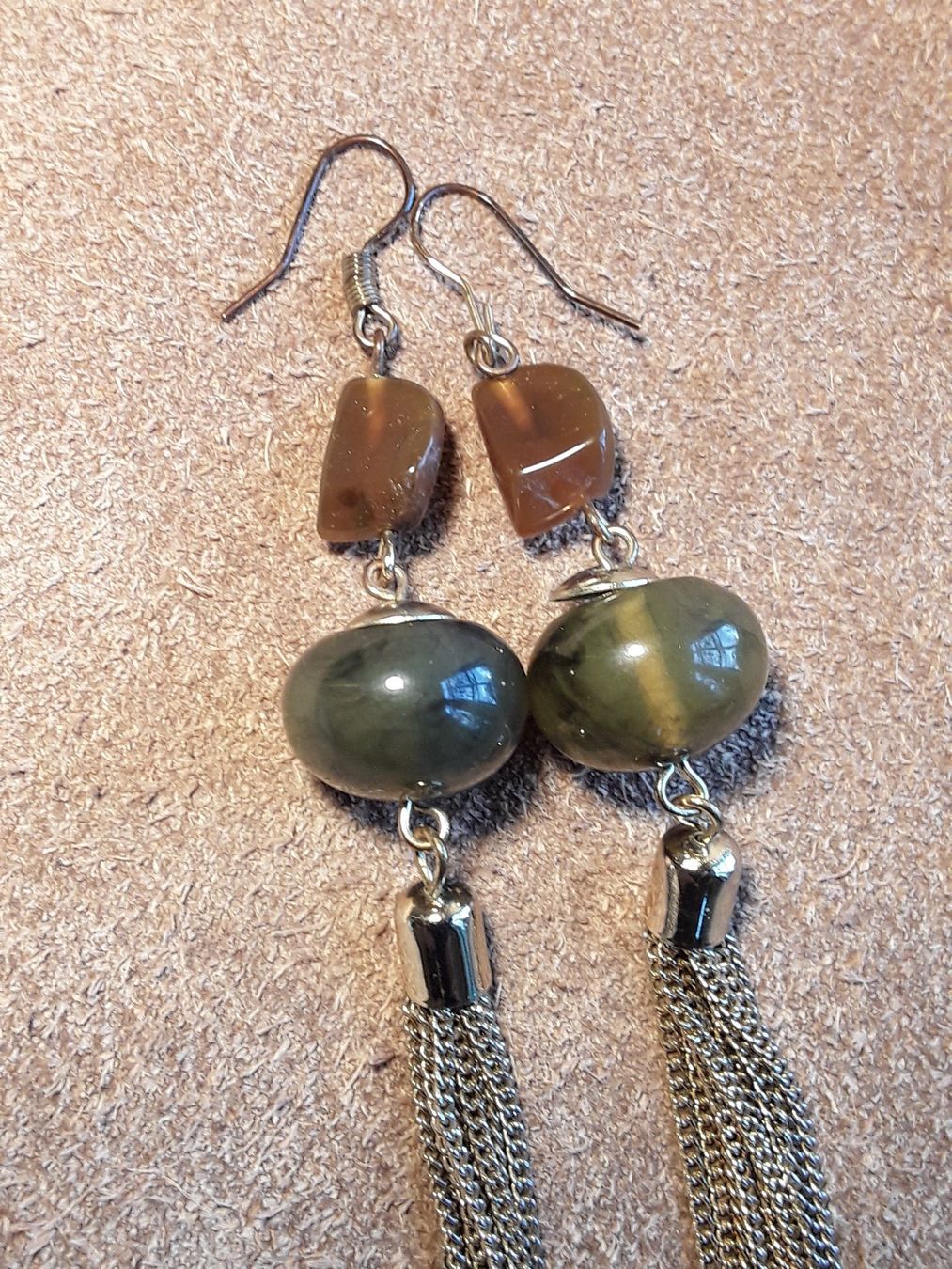 Orecchini pendenti & Orecchini a lobo: Vintage Wunderbare Jade Ohrhänger – Usato da Zürich venduto da helsan 2