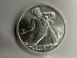 5 Fr. Silber Schweiz St. Jakob 1944