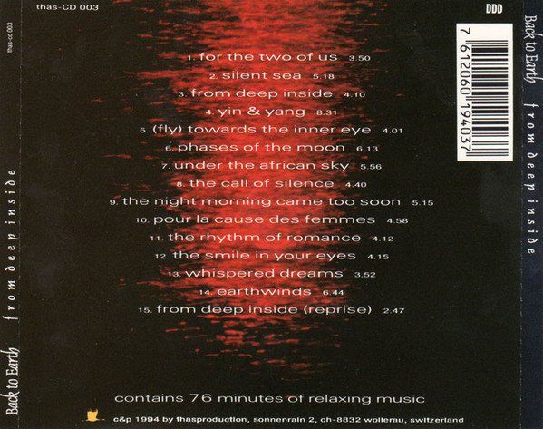 CDs: Back to Eart - from Deep Inside – Gebraucht aus Unterbäch von kolbar 1