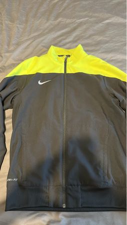 Nike DRI-FIT Sportjacke Schwarz/Neongelb Gr. S